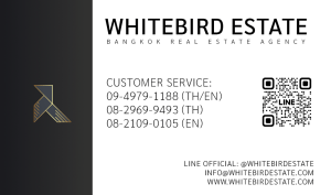Whitebird Estate real estate agency contact card, Bangkok